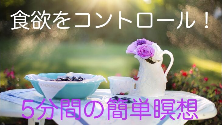 2024年　【5分間瞑想】食欲をコントロールしてダイエット‼️5分間の瞑想ナレーションとBGM。　#ダイエット #食欲コントロール #美容  #健康　#瞑想  #瞑想音楽